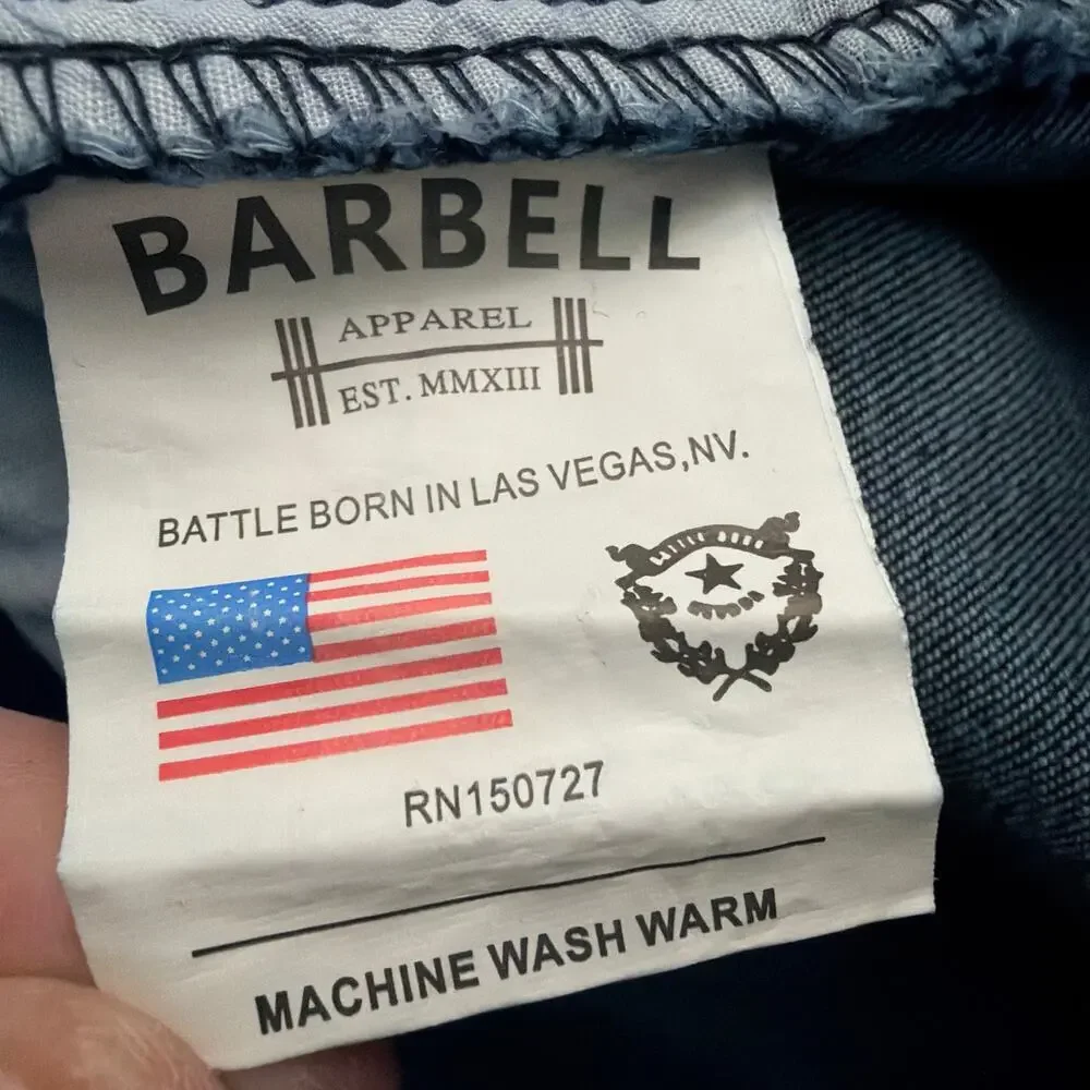 Barbell Apparel Jeans Mens Athletic Fit 32 x 29 Stretch Denim - Picture 3 of 11